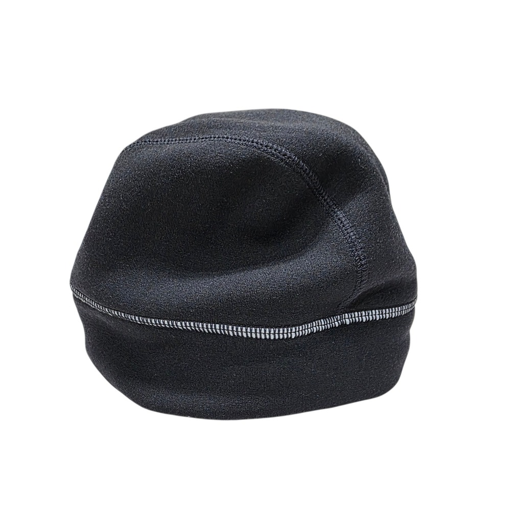 Athleta Black Fleece Lined Beanie Hat For Women